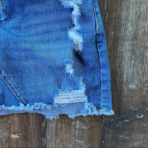 Hollister Distressed High-Rise Vintage Stretch Skirt Size 0 - Picture 3 of 10